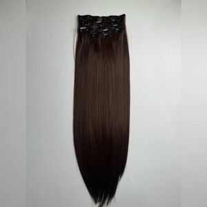 Copper Brown 22” Human Hair Blend Wig – Soft, Natural Look, Lightweight